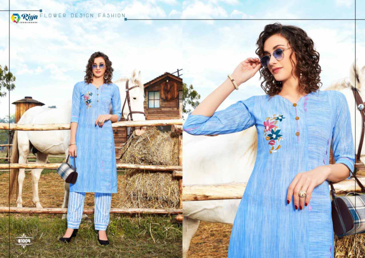 Riya Lime Light Kalimudi Work Kurtis Set Riya Lime Light Kalimudi Work Kurtis Set